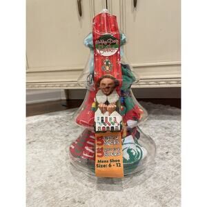 NWT Will Ferrell Buddy The Elf Christmas‎ Tree 10 Pairs Socks 5 Crew 5 Low Cut